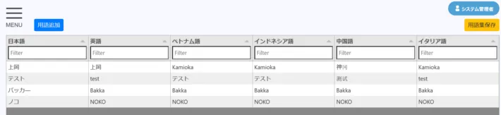 かんたん翻訳用語集！