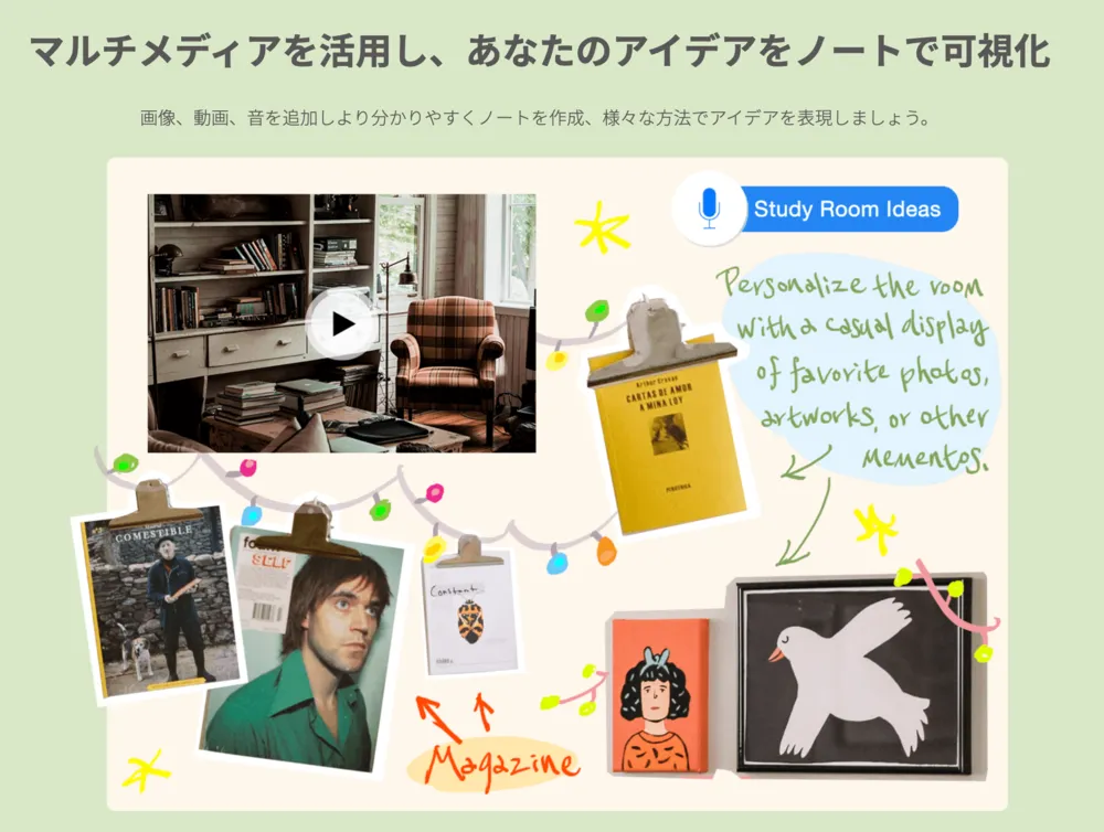 マルチメディアを活用し、オリジナルノートを作成！