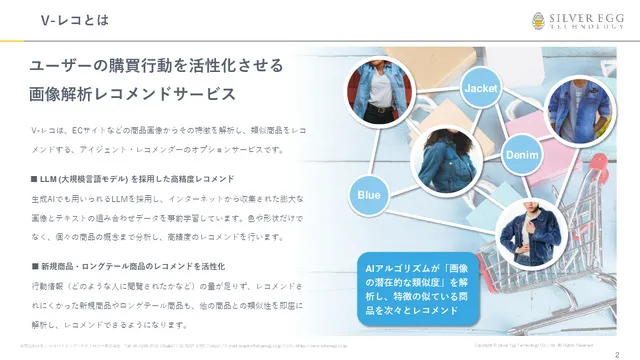 AI画像レコメンドサービス「V-レコ」ご紹介資料