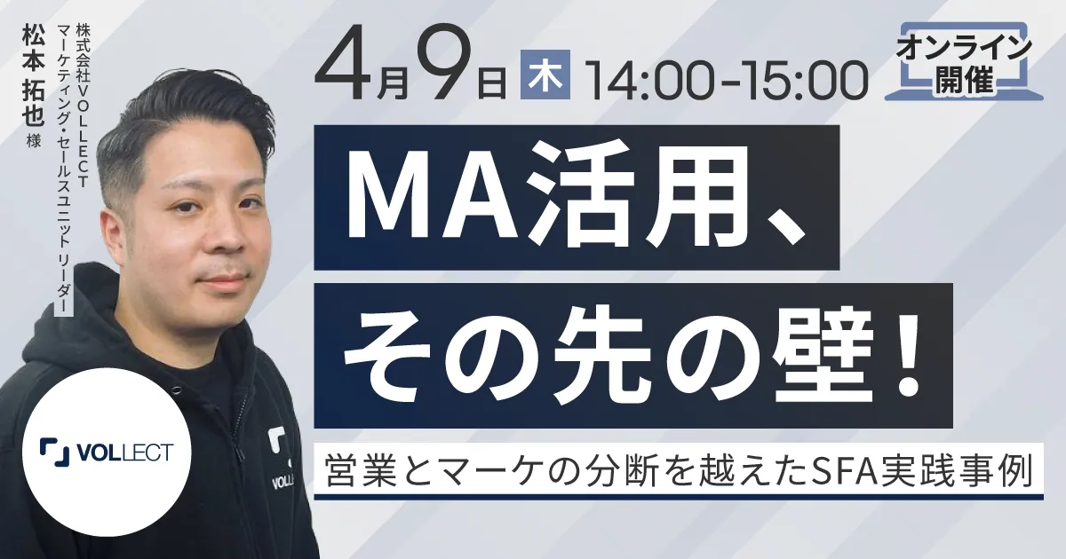 MA活用、その先の壁！営業とマーケの分断を越えたSFA実践事例