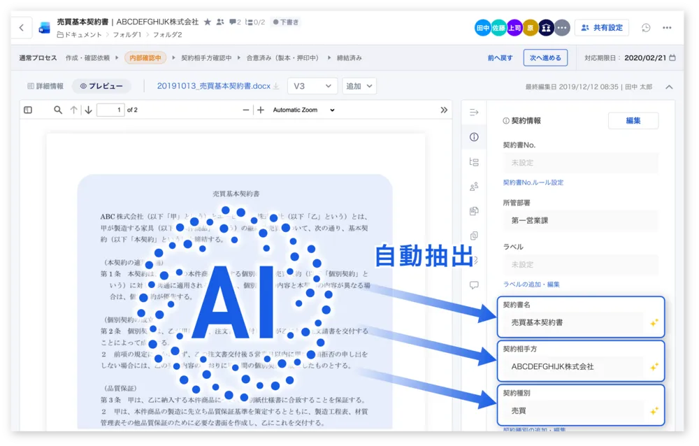 契約情報を、 探せる・使えるデータに