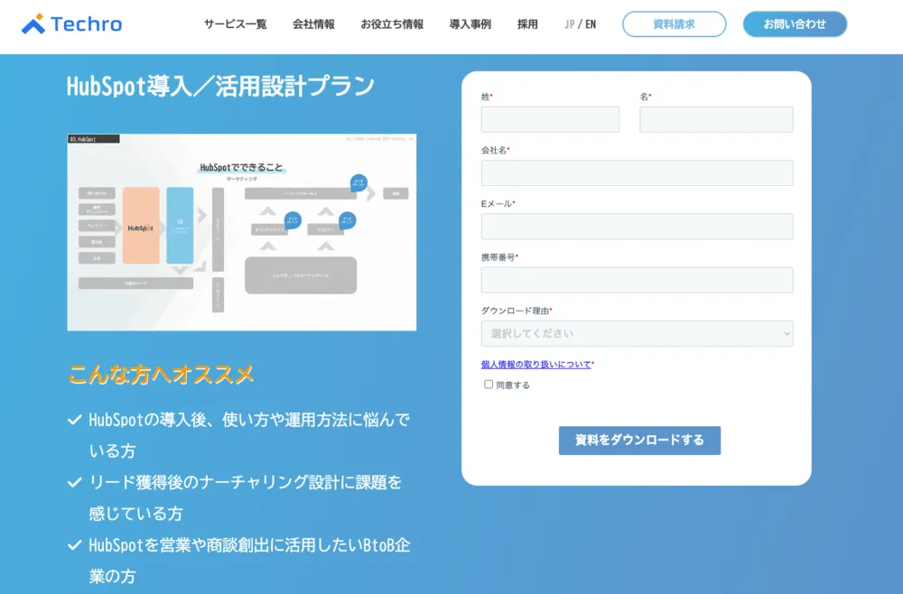 HubSpot導入／活用設計プラン