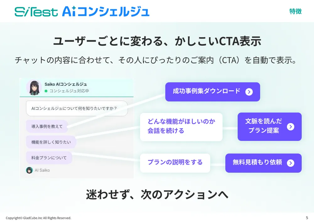ユーザーに応じた適切な接客
