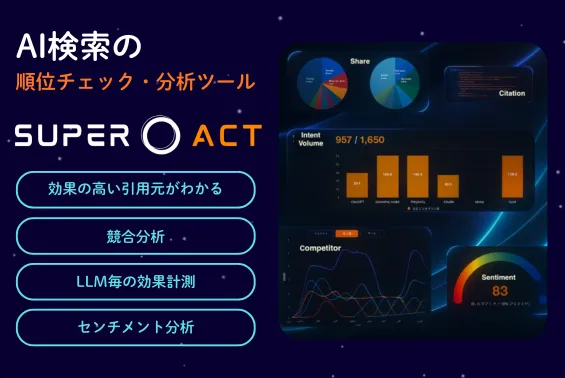 AI検索の順位チェック・分析ツール「SUPER ACT」