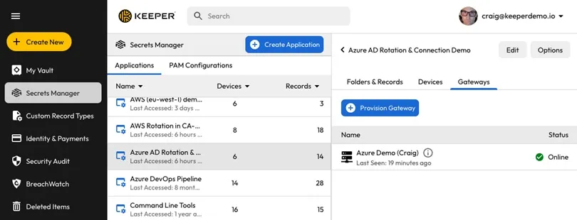Keeperゲートウェイ