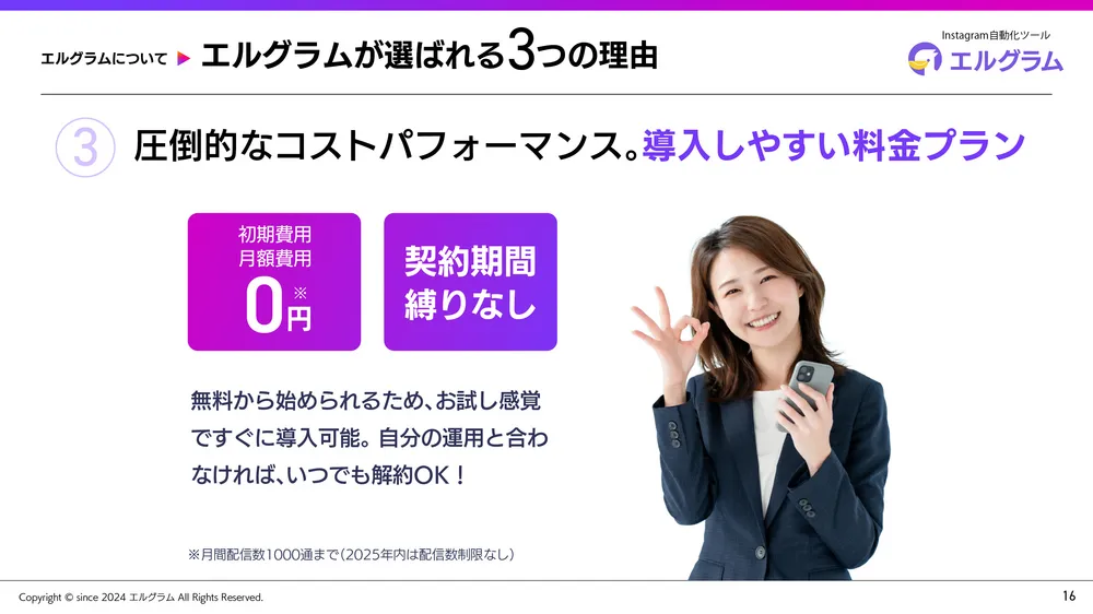 無料から始められる圧倒的なコストパフォーマンス
