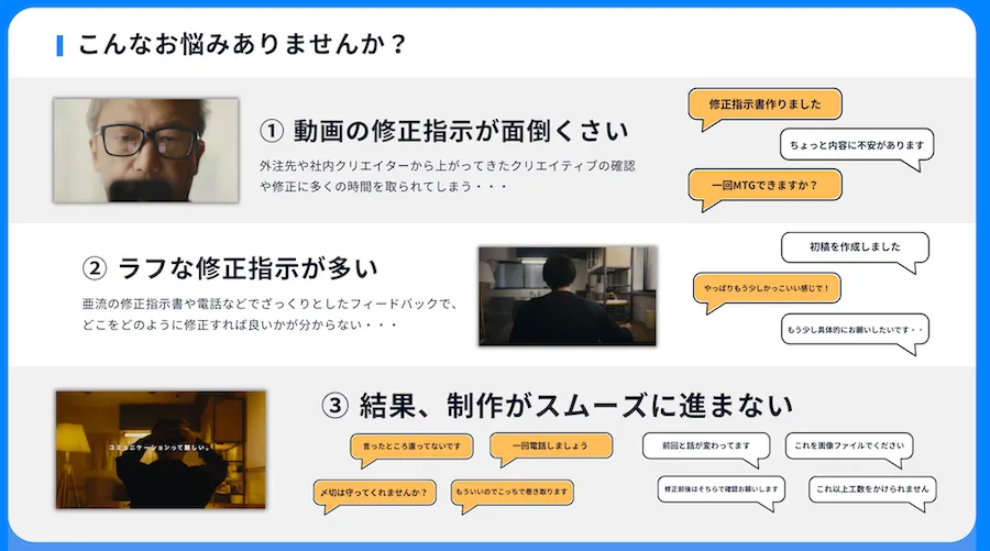 制作を取り巻く課題
