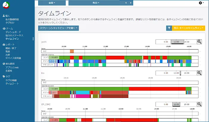 履歴データの一元管理