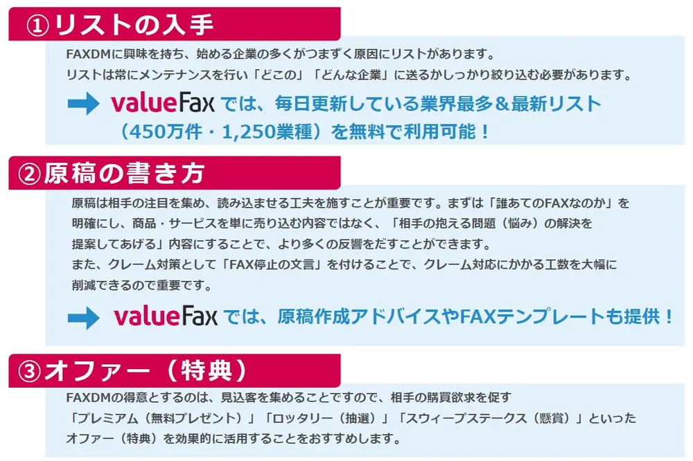 FAXDMで失敗しないために