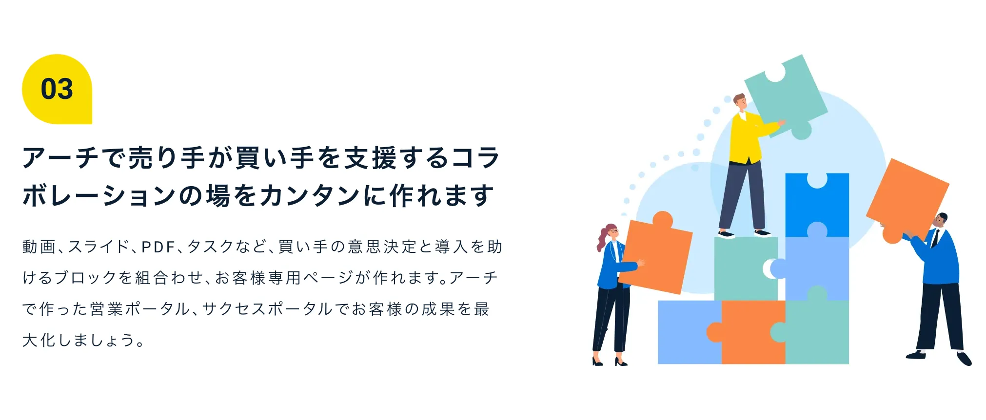 アーチで売り手が買い手を支援するコラボレーションの場をカンタンに作れま