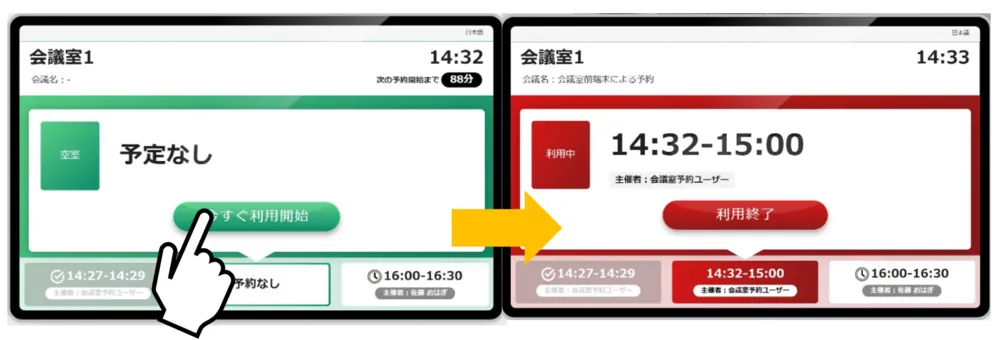会議室前端末機能