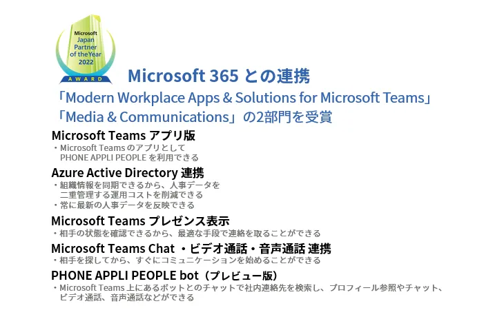 Microsoft 365 との連携