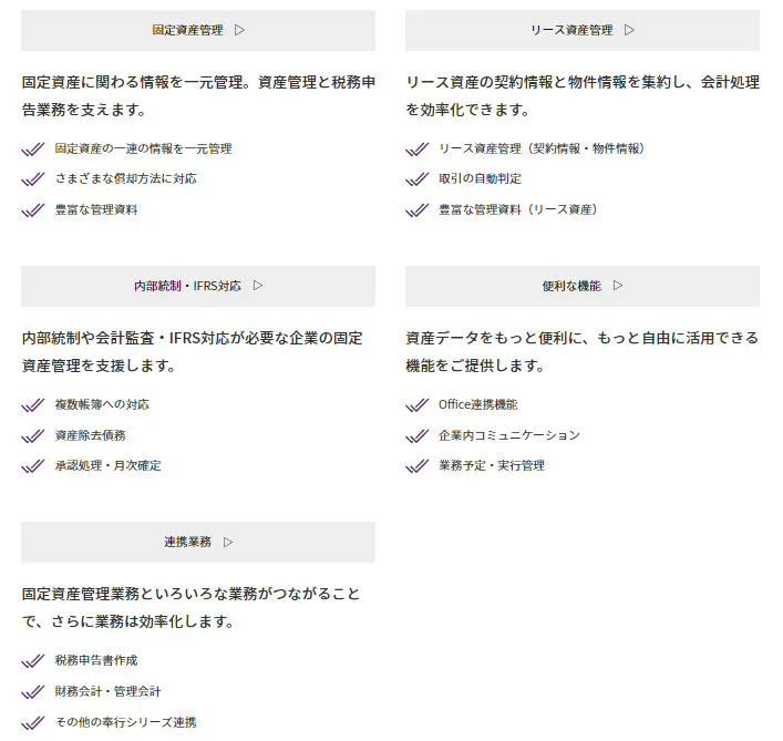 固定資産に関わる情報を一元管理