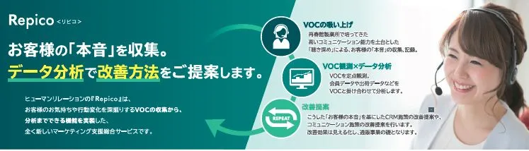 VOCの収集、分析による事業成長支援