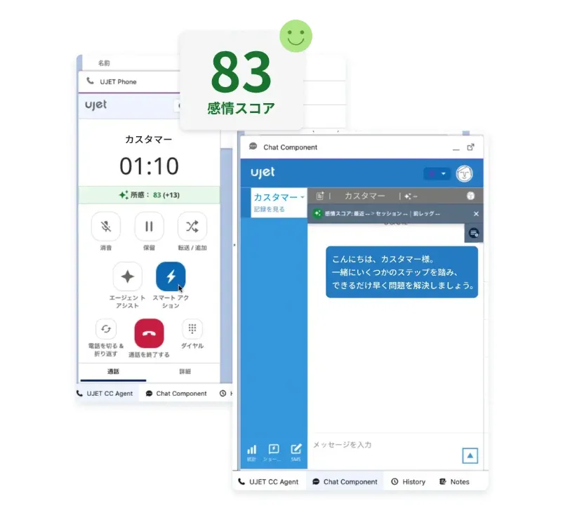 最先端のAIが創り出す新しい顧客体験 UJETバーチャルエージェント