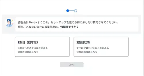 初期セットアップは質問に答えるだけ