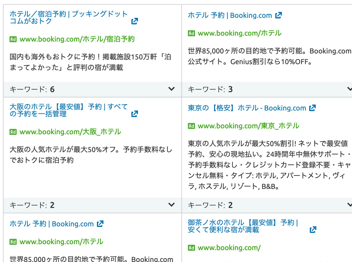 リスティング広告分析