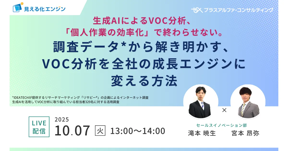 調査データから解き明かす、VOC分析を全社の成長エンジンに変える方法