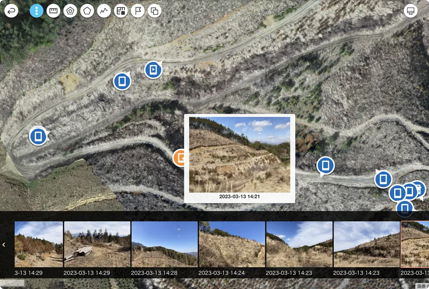 大容量データが サクサク動く独自GIS機能