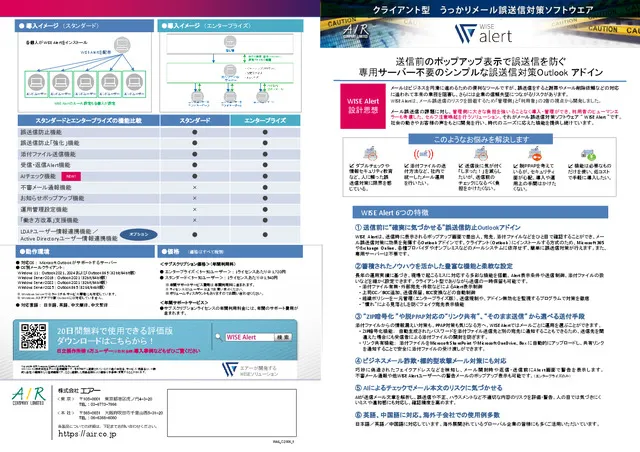 WISE Alert 製品カタログ
