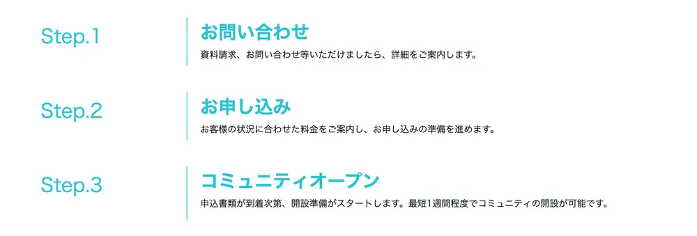ご利用の流れ