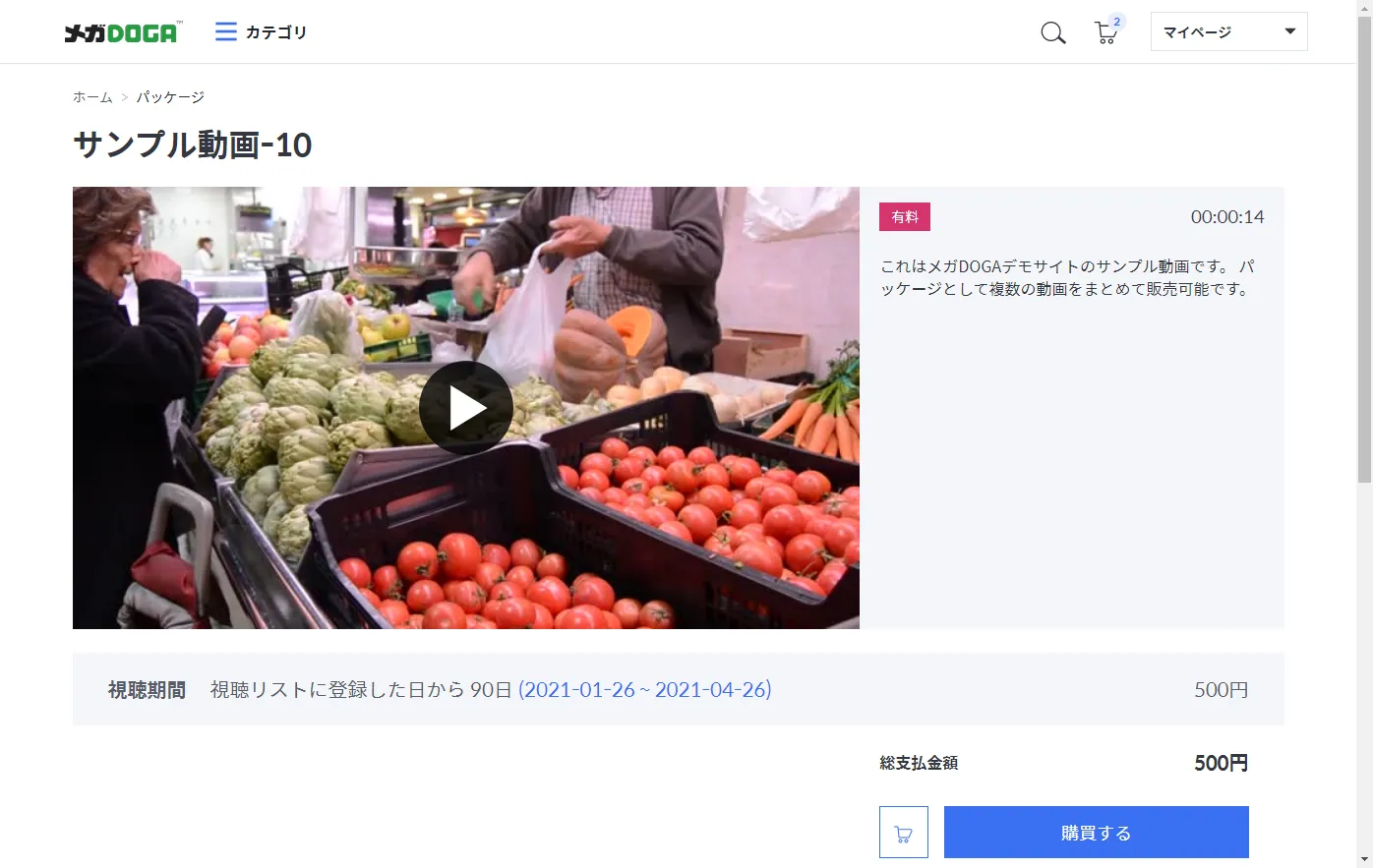 動画視聴画面
