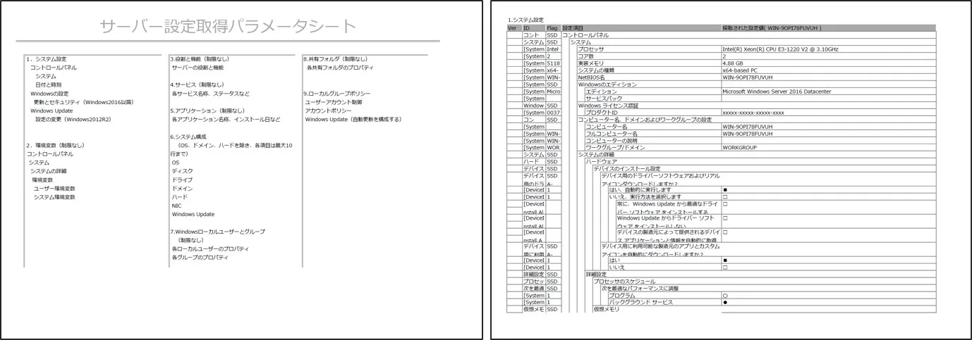 サンプル③パラメーターシート（使用用途例：社内でのお客様情報管理）