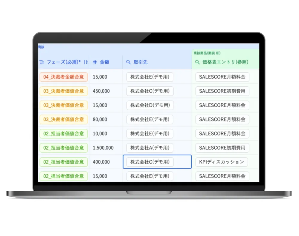 Excelのような操作感