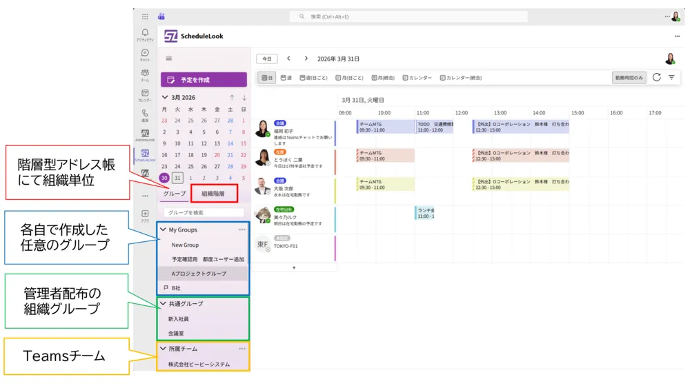 ScheduleLook 利用画面