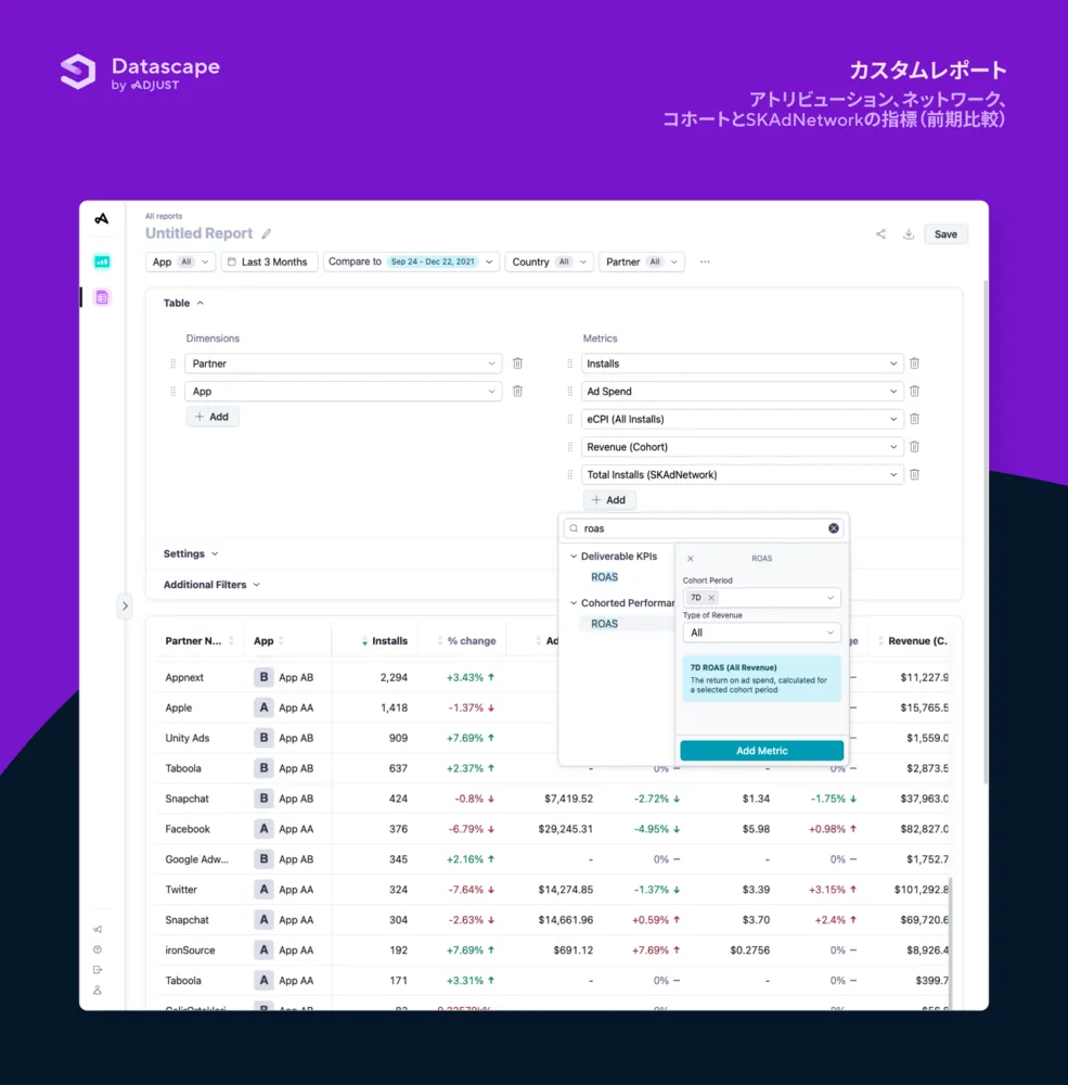 Datascape ➖　カスタムレポート
