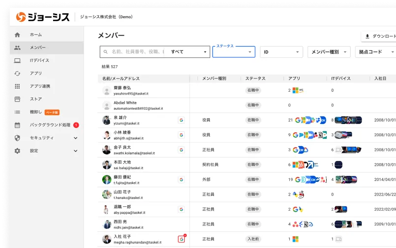 ITデバイス・SaaSの一元管理