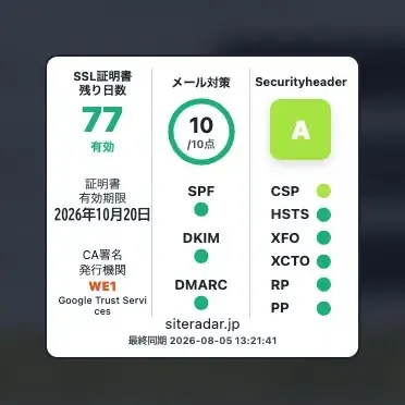サイトシール（ミディアムサイズ）