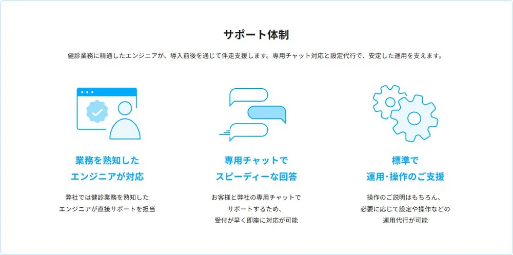 メディクラ健康管理のサポート体制