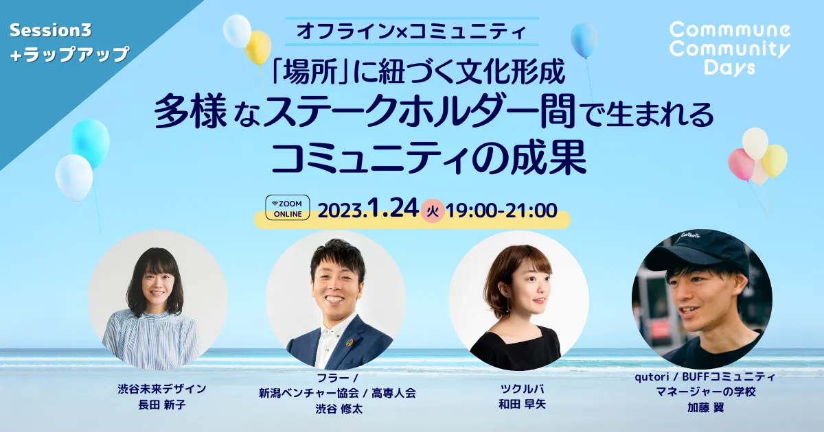 「場所」に紐づく文化形成　 多様なステークホルダー間で生まれる コミュニティの成果
