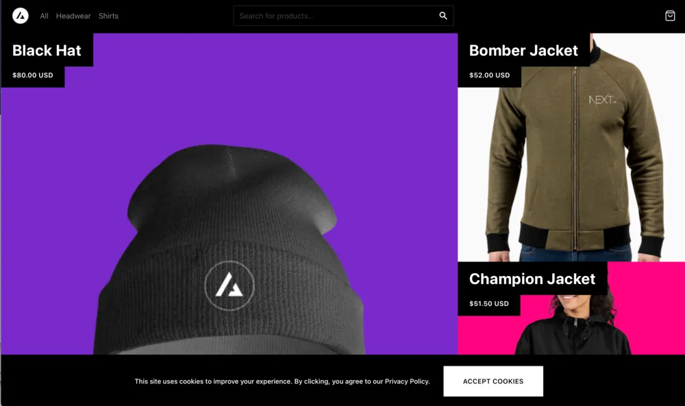 Next.js Commerce テンプレートの提供