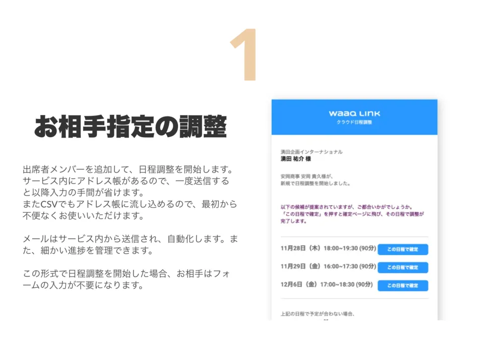 お相手指定型の調整