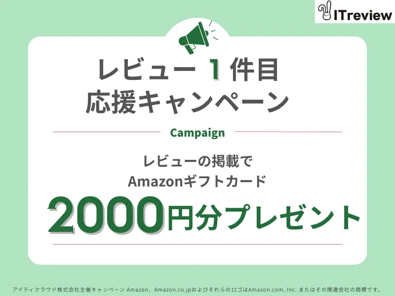 レビューでAmazonギフトカード2000円