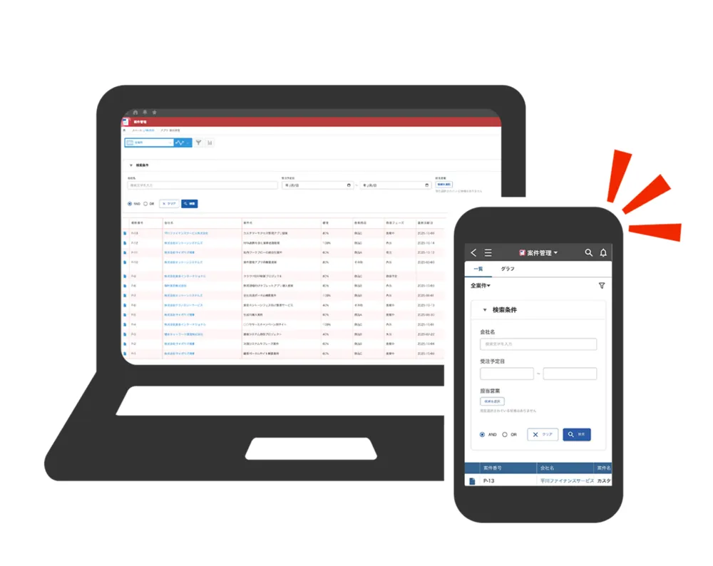 モバイルアプリにも対応