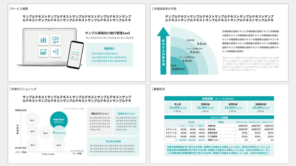 日本語に特化した3,000種類以上のテンプレート