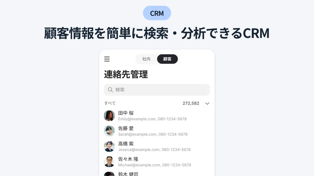 顧客情報を検索・分析できるCRM