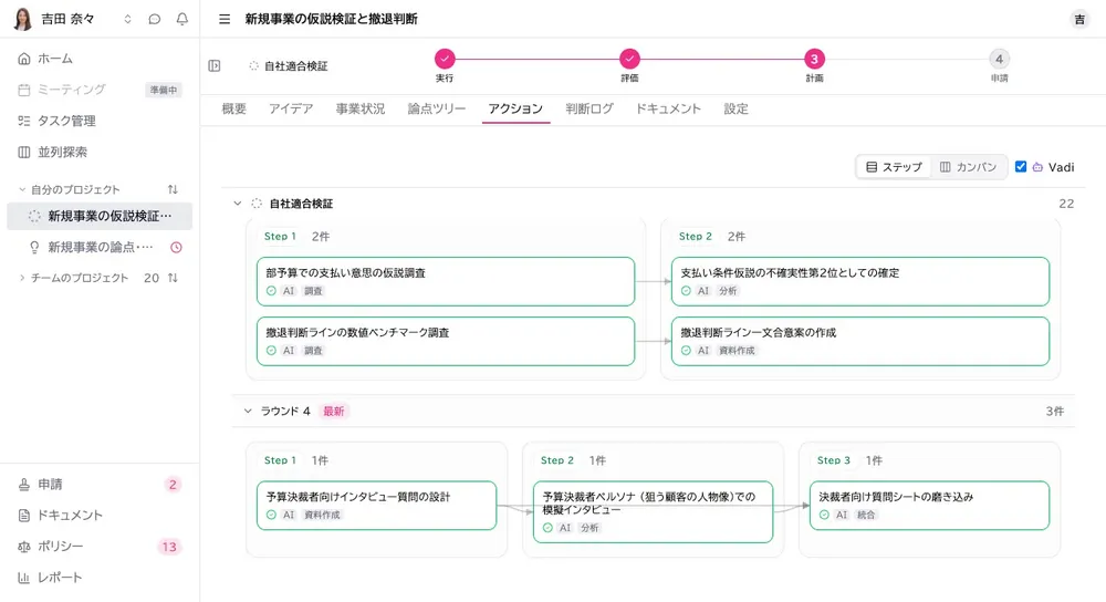 検証の実行