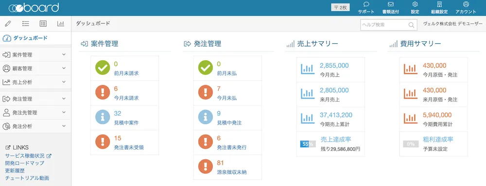 ダッシュボード