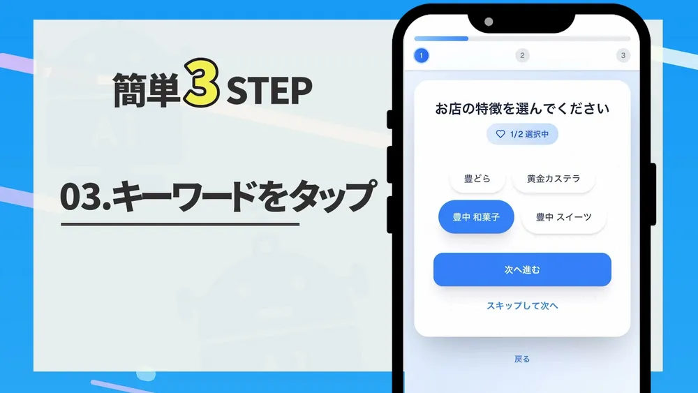 口コミ投稿は簡単3ステップ