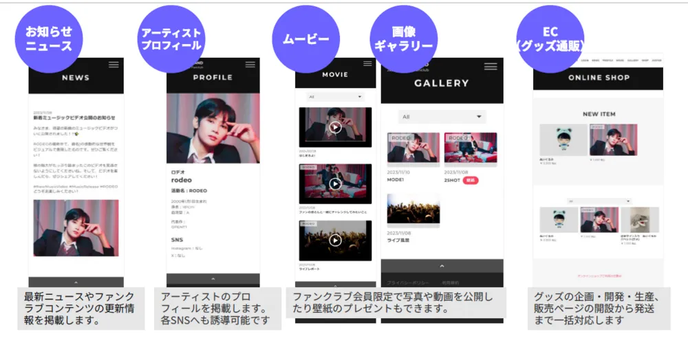ファンクラブ展開イメージ