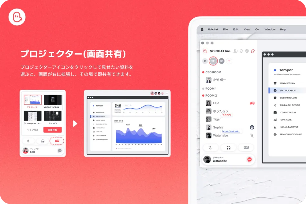 ◆画面共有してミーティング（プロジェクター）