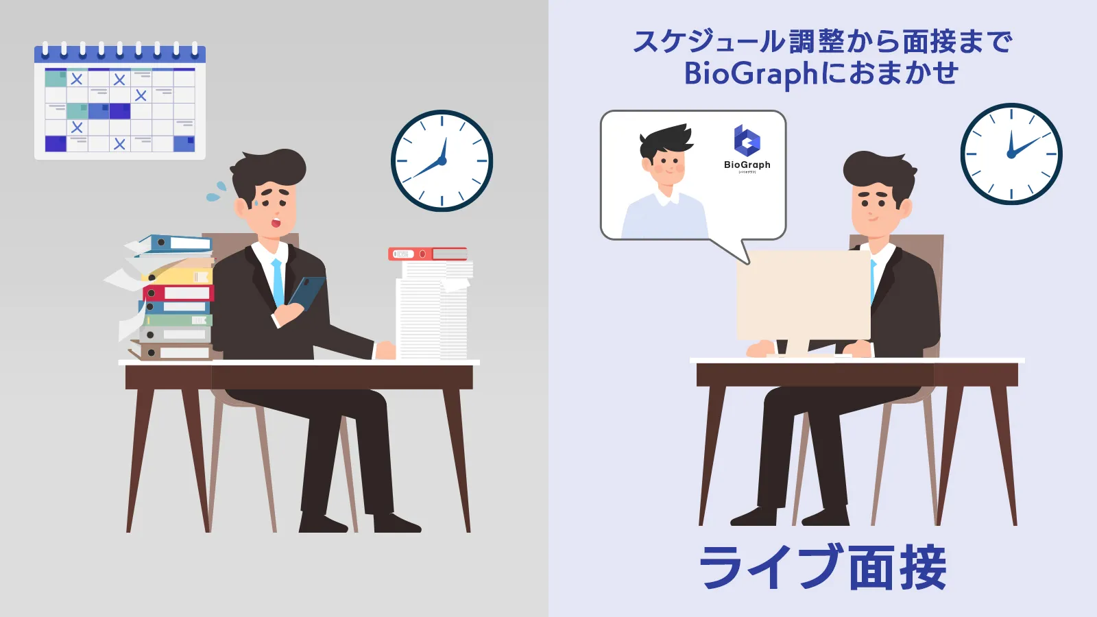 面談までのフローがワンストップで実現！