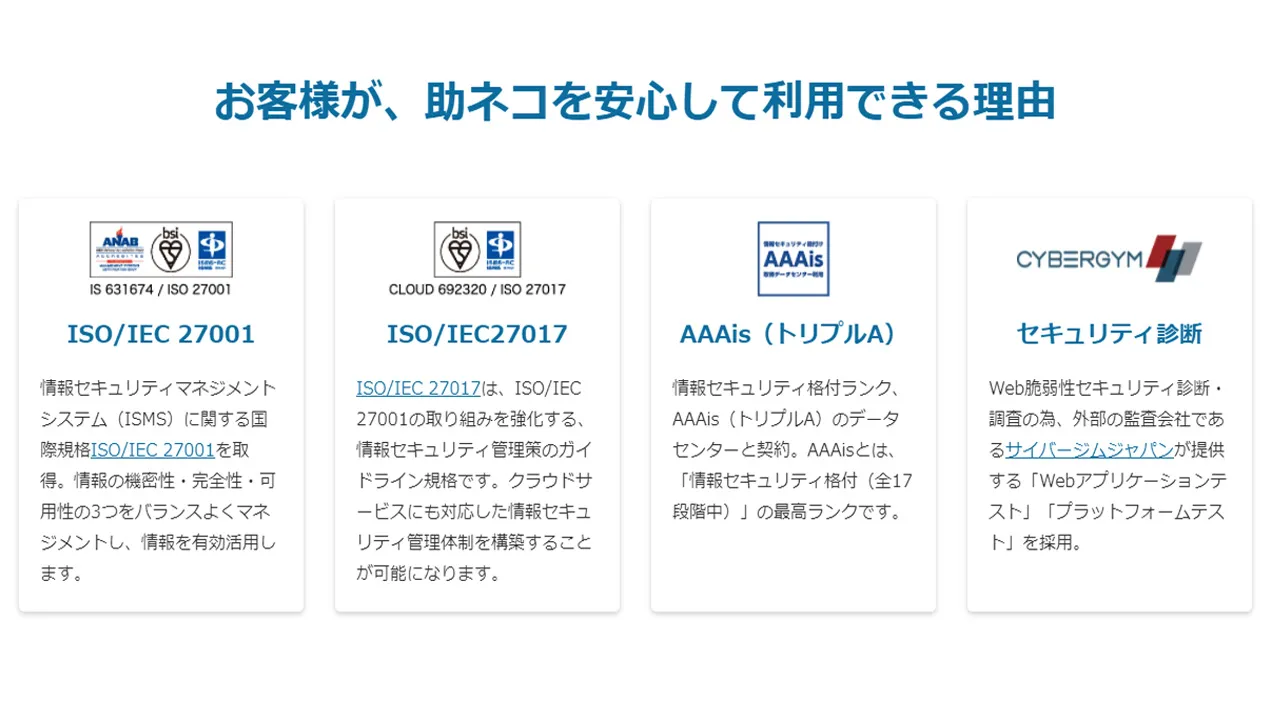 お客様が、助ネコを安心して利用できる理由