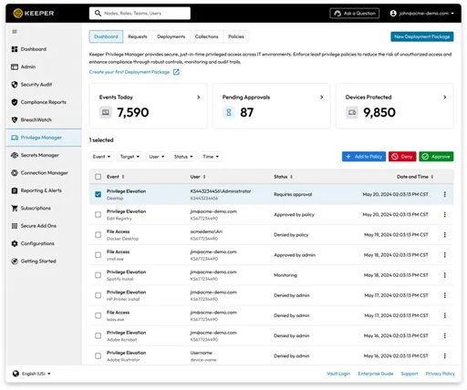 エンドポイント特権マネージャー