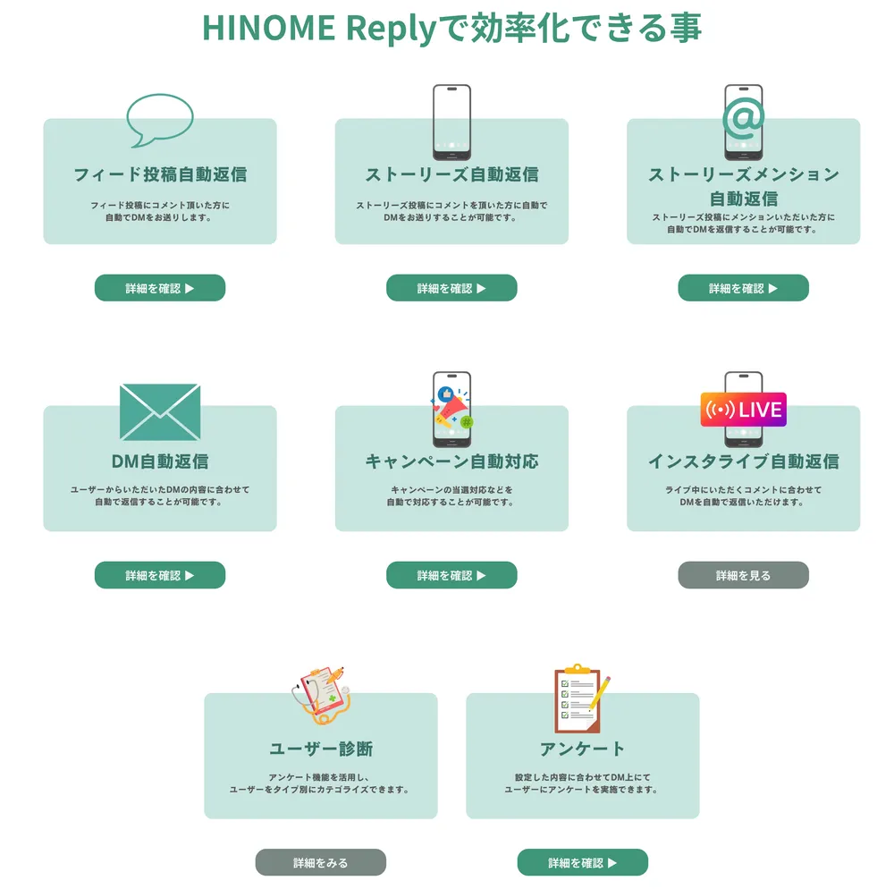HINOME Replyで効率化が可能！
