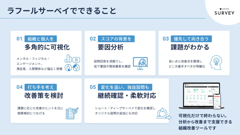ラフールサーベイでできること